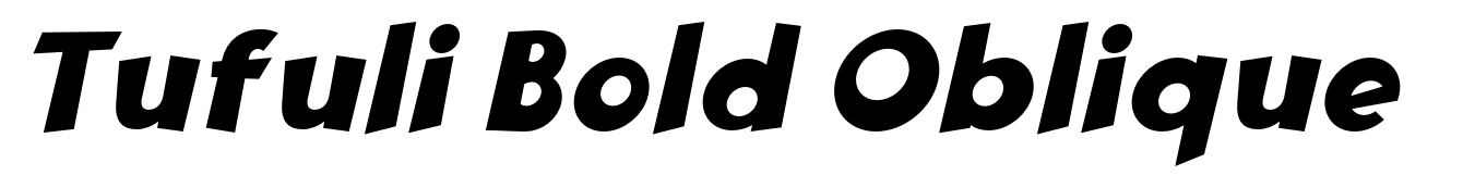 Tufuli Bold Oblique